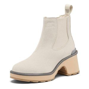 Sorel Women's Hi-Line Heel Chelsea Boots Chalk Size 8.5 New Without Box